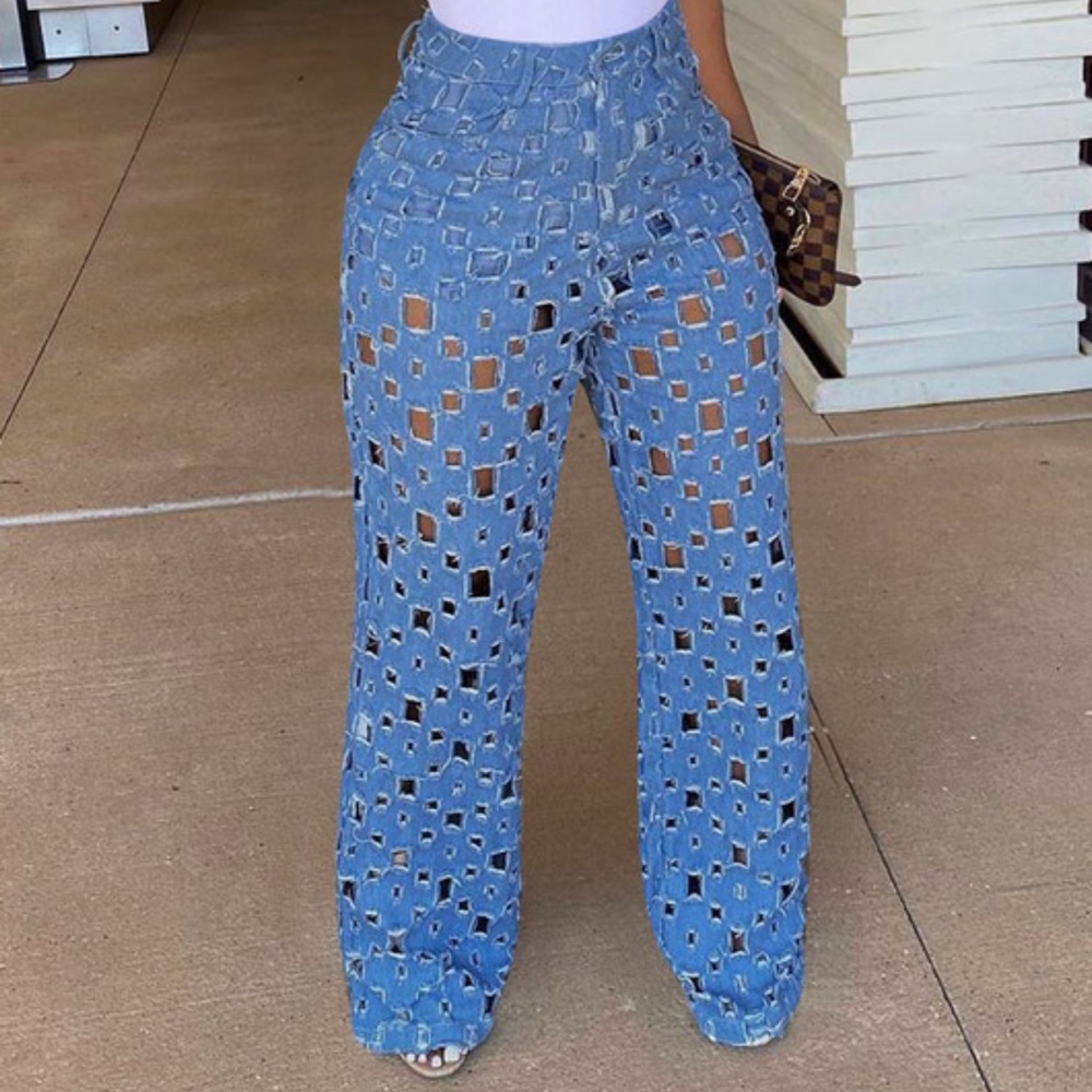 Hollow High waisted jeans